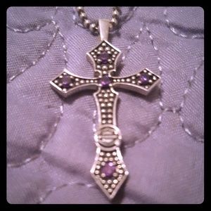 Harley Davidson Beaded Cross Necklace